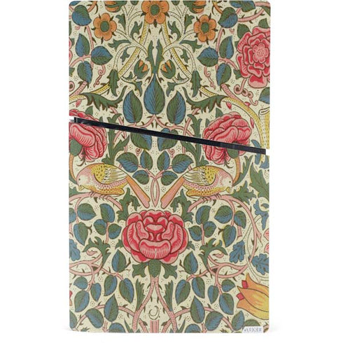 Rose by William Morris PS5 Slim Digital Edition Bundle Skin