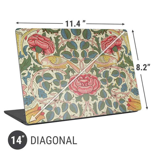 William Morris Rose Universal Laptop 14in (11.4 x 8.2in) Skin