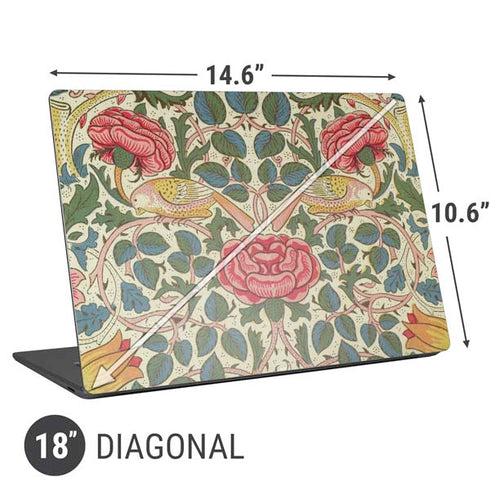 William Morris Rose Universal Laptop 18in (14.6 x 10.6in) Skin