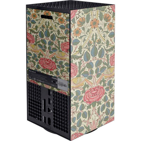 William Morris Rose Xbox Series X Console Skin