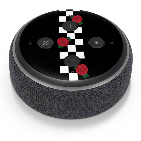 Rose Checkerboard Amazon Echo Dot Skin