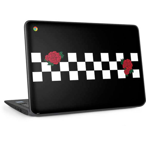 Rose Checkerboard HP Chromebook Skin