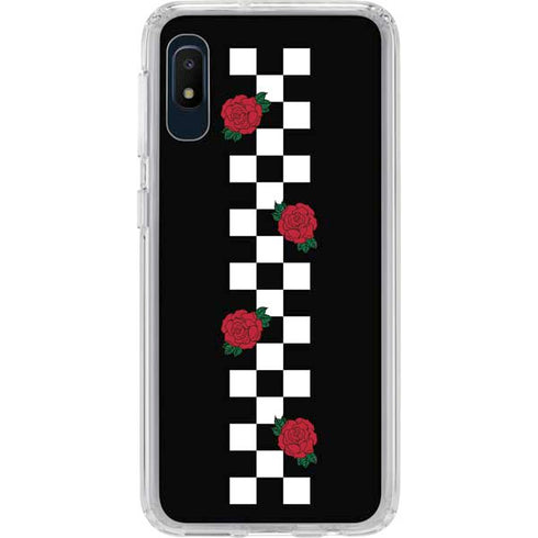 Rose Checkerboard Galaxy A10e Clear Case
