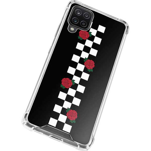 Rose Checkerboard Galaxy A12 Clear Case