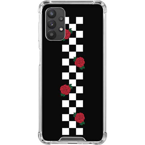 Rose Checkerboard Galaxy A32 5G Clear Case