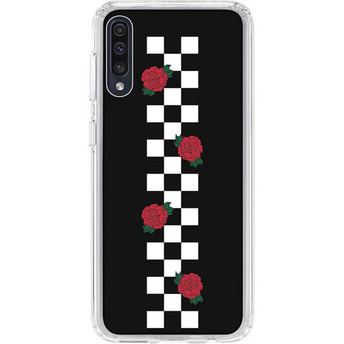 Rose Checkerboard Galaxy A50 Clear Case