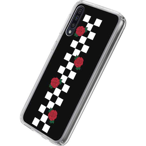 Rose Checkerboard Galaxy A50 Clear Case