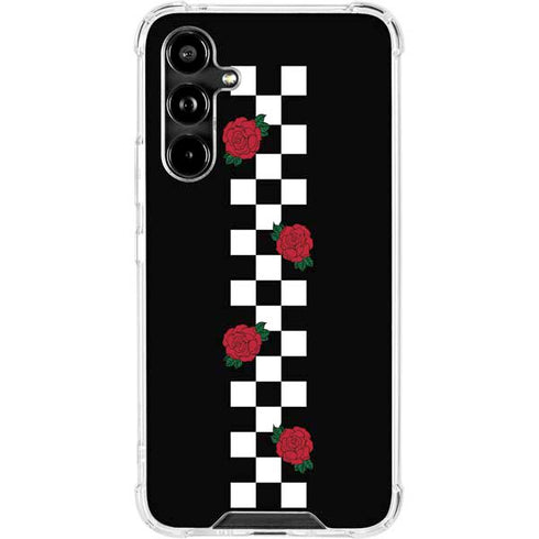 Rose Checkerboard Galaxy A54 5G Clear Case