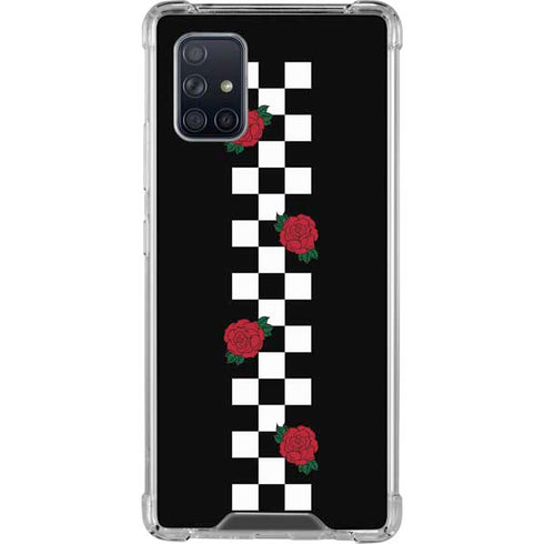 Rose Checkerboard Galaxy A71 5G Clear Case