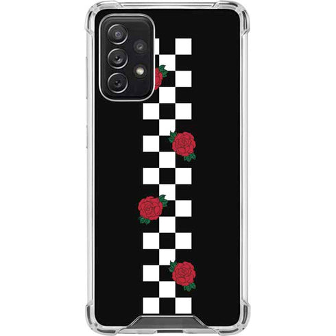 Rose Checkerboard Galaxy A72 5G Clear Case