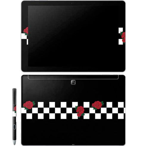 Rose Checkerboard Galaxy Book 12in Skin
