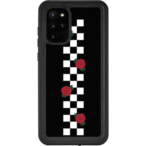 Rose Checkerboard Galaxy S20 Plus Waterproof Case