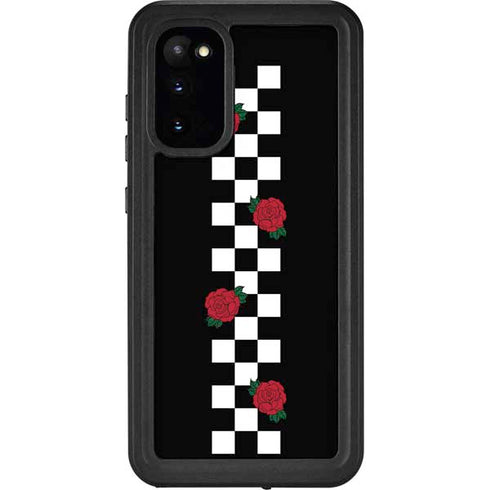 Rose Checkerboard Galaxy S20 Waterproof Case
