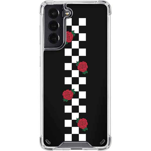Rose Checkerboard Galaxy S21 5G Clear Case
