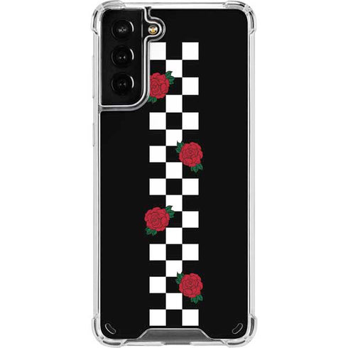 Rose Checkerboard Galaxy S21 Plus 5G Clear Case