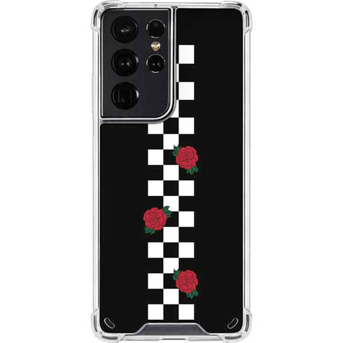 Rose Checkerboard Galaxy S21 Ultra 5G Clear Case