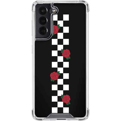 Rose Checkerboard Galaxy S22 Clear Case