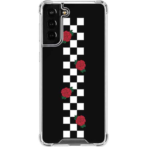 Rose Checkerboard Galaxy S22 Plus Clear Case