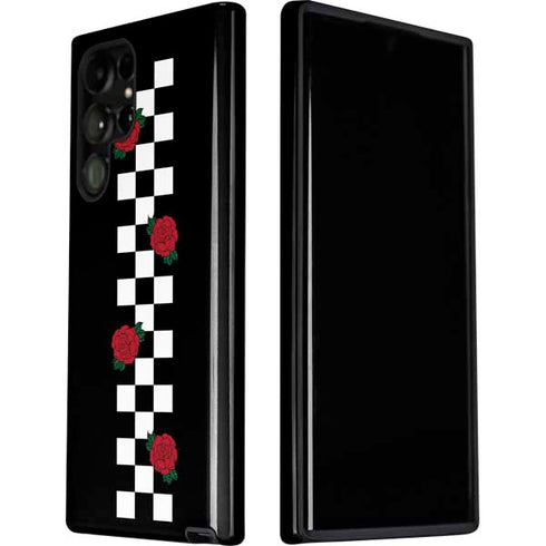 Rose Checkerboard Galaxy S22 Ultra Pro Case