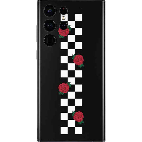 Rose Checkerboard Galaxy S22 Ultra Skin