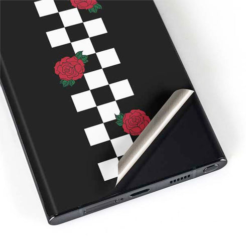 Rose Checkerboard Galaxy S22 Ultra Skin