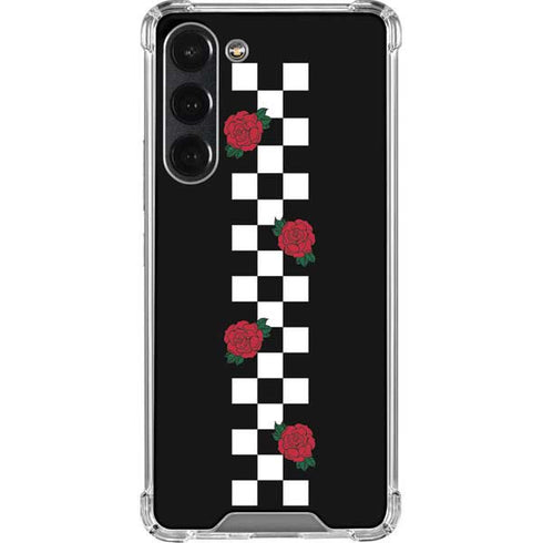 Rose Checkerboard Galaxy S23 Plus Clear Case
