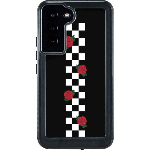 Rose Checkerboard Galaxy S23 Plus Waterproof Case