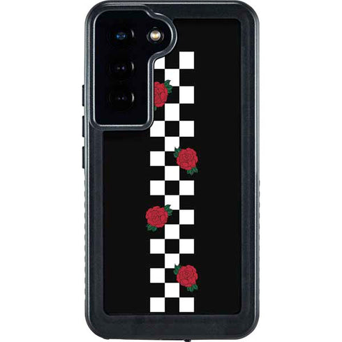 Rose Checkerboard Galaxy S23 Waterproof Case