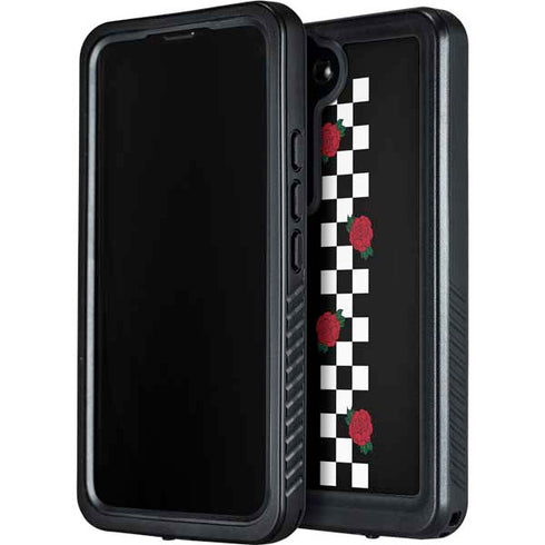 Rose Checkerboard Galaxy S23 Waterproof Case