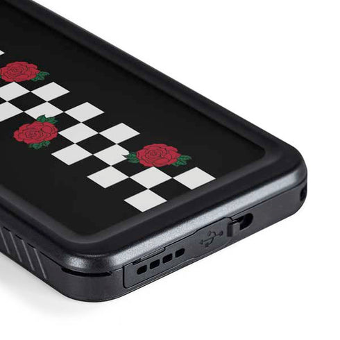 Rose Checkerboard Galaxy S23 Waterproof Case