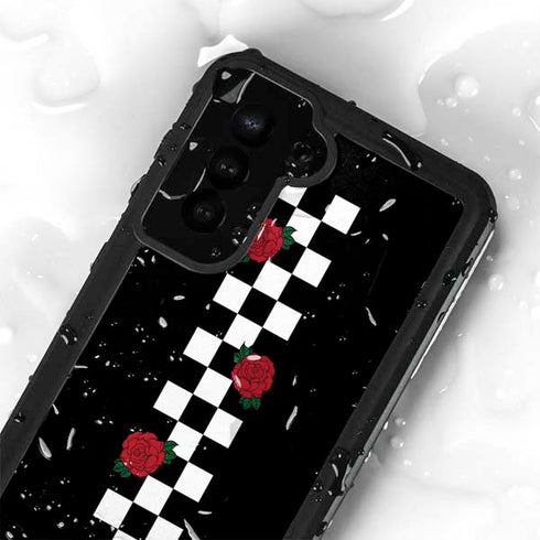 Rose Checkerboard Galaxy S23 Waterproof Case