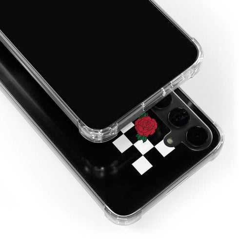 Rose Checkerboard Galaxy S24 Plus Clear Case