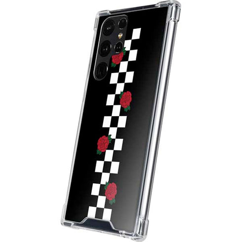 Rose Checkerboard Galaxy S24 Ultra Clear Case