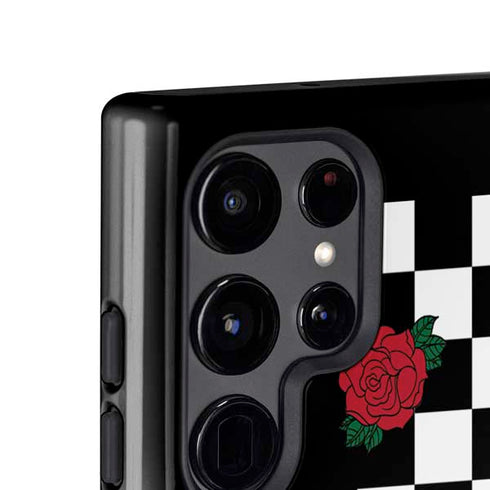 Rose Checkerboard Galaxy S24 Ultra Impact Case