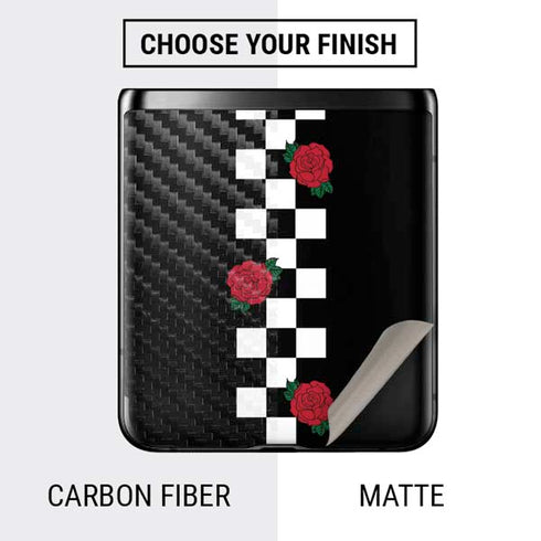 Rose Checkerboard Galaxy Z Flip Skin