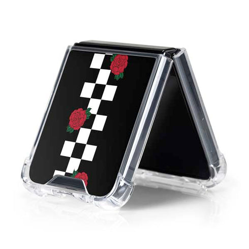 Rose Checkerboard Galaxy Z Flip5 5G Clear Case
