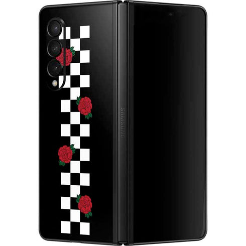 Rose Checkerboard Galaxy Z Fold3 5G Skin