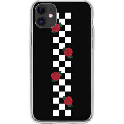 Rose Checkerboard iPhone 11 Clear Case