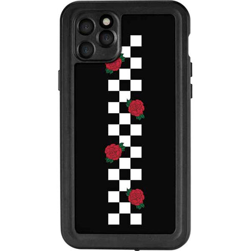 Rose Checkerboard iPhone 11 Pro Max Waterproof Case