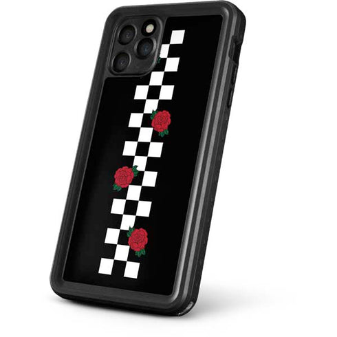 Rose Checkerboard iPhone 11 Pro Waterproof Case