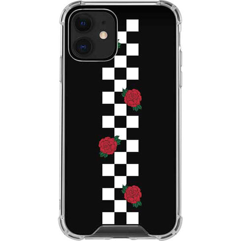 Rose Checkerboard iPhone 12 Clear Case