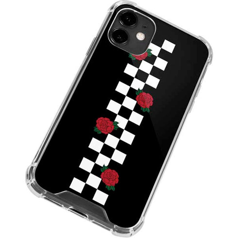 Rose Checkerboard iPhone 12 Clear Case