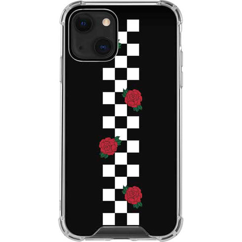 Rose Checkerboard iPhone 13 Mini Clear Case