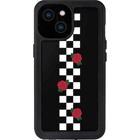 Rose Checkerboard iPhone 13 Mini Waterproof Case