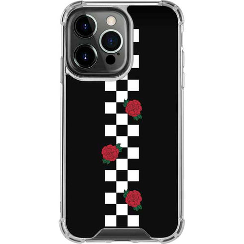 Rose Checkerboard iPhone 13 Pro Clear Case