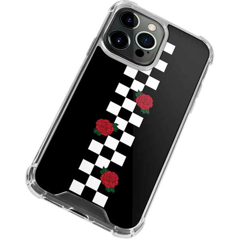 Rose Checkerboard iPhone 13 Pro Clear Case