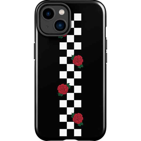 Rose Checkerboard iPhone 15 Plus Impact Case