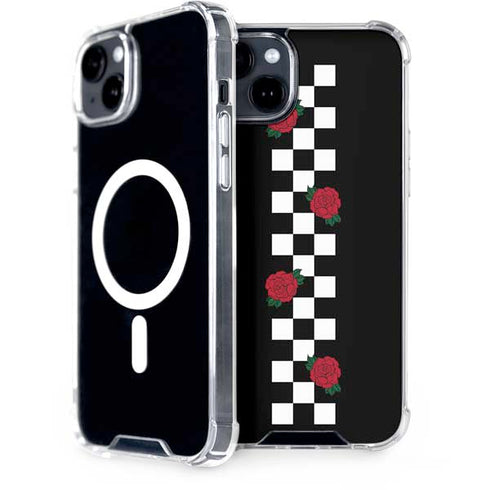 Rose Checkerboard iPhone 15 MagSafe Case