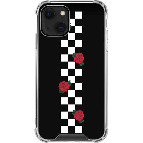 Rose Checkerboard iPhone 14 Plus Clear Case