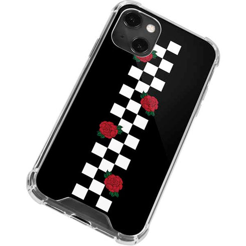 Rose Checkerboard iPhone 14 Plus Clear Case